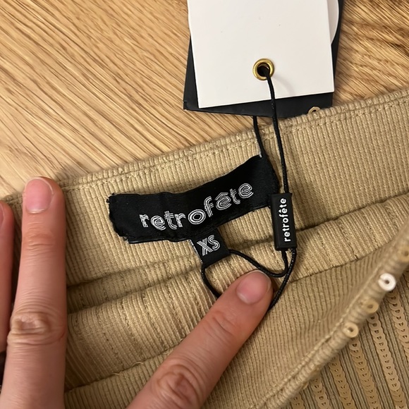 SET NWT RETROFETE Julien Sequin Knit Pant and Vaani Bra set in nude - Picture 10 of 16